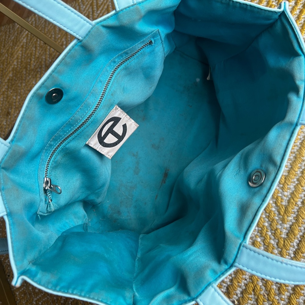 Telfar Light Blue Medium Shopping Bag - Picture 8 of 9